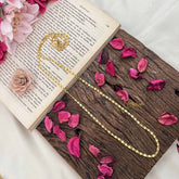 Vriksham Slim Gold Finish Designer Daily Wear Chain-G20035